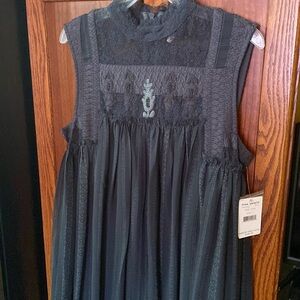 Free People Black Lace Dress